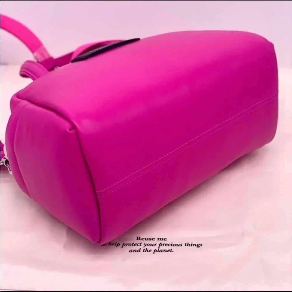 Kate Spade Puffed Satchel Crossbody Vivid Snapdragon
